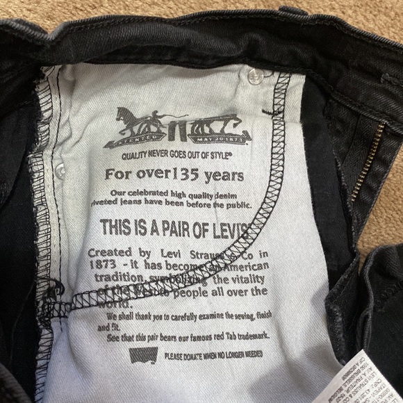 Levi’s 514 W29 L32 Black Denim Jeans - Picture 6 of 15